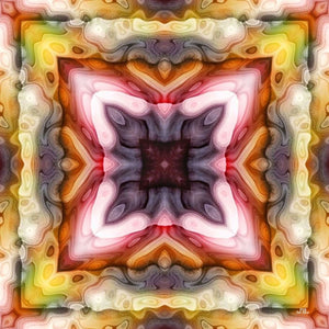 Silk Scarf and Foulard 35" x 35" - TERRA Collection TERRA silk scarf pays tribute to the nature of life - evolving and restarting it's journey, by this elongated design of intersecting colours of earth and sky.
