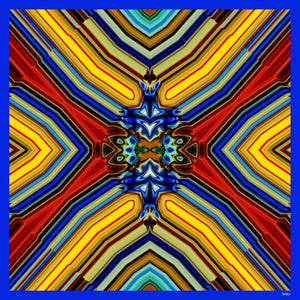 FLAME Collection 35"x35" Silk Scarf pays tribute to the intertwined nature of fire - growing and evolving, by this elongated design of intersecting colours of flame and heat. Produced in limited numbers, hand-rolled on edges and hand stitched.