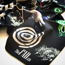 Charger l&#39;image dans la galerie, 100% Silk Twill Scarf, TERRA Collection  An exclusive piece of accessory - a scarf, a foulard, a belt, a hair wrap, a bag scarf..  Produced in limited numbers, handmade. Hand-rolled on edges and hand stitched. Each piece has a unique design created by special &#39;Fractal&#39; formulas.
